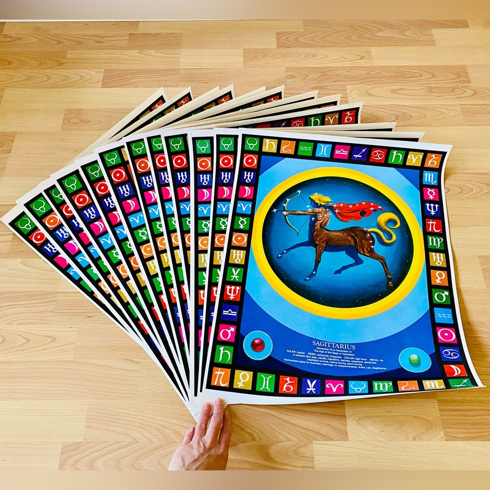 RARE ZODIAC 12-POSTER SET